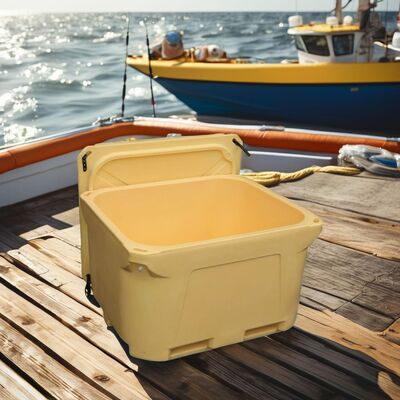 শিল্পক্ষেত্রে মাছ সংরক্ষণের জন্য LLDPE উপাদান এবং PU ফোম ইনসুলেশন সহ 1000L ধারণক্ষমতার রোটোমোল্ডেড কুলার বক্স