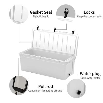 ফিশিং, আউটডোর এবং কোল্ড স্টোরেজের জন্য কাস্টমাইজড 240QT রোটোমোল্ডেড কুলার বক্স