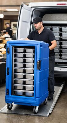 কোল্ড চেইন লজিস্টিকের জন্য 900L রোটোমোল্ডেড আইসোলেটেড ফুড ট্রান্সপোর্ট ক্যাবিনেট