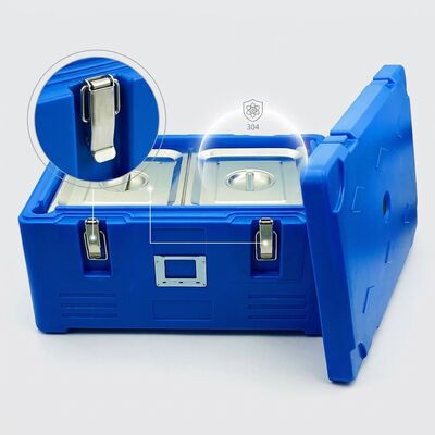 Heavy-Duty Catering Box 120L Rotomolded Insulated Food Transport Cabinet Eight GN Pans Four Casters 610x420x800mm