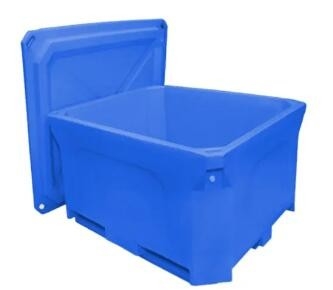 ডাবল প্রাচীর Rotomoulded পণ্য উত্তাপ মাছ বিন 1000L