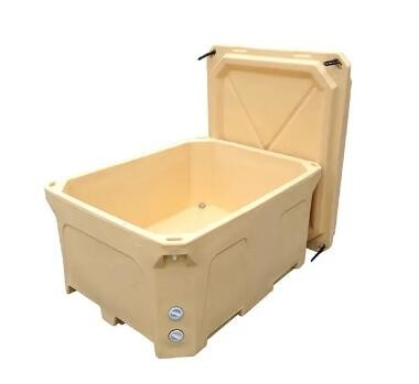 ডাবল প্রাচীর Rotomoulded পণ্য উত্তাপ মাছ বিন 1000L