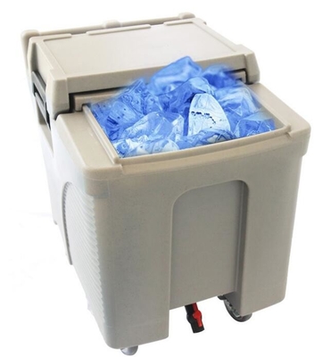 ফুড গ্রেড LLDPE 125L কমার্শিয়াল আইস ক্যাডি অন হুইল