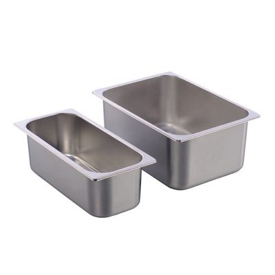 650x530mm স্টেইনলেস স্টীল খাদ্য পরিষেবা প্যান হোটেল রেস্তোরাঁ সরবরাহ