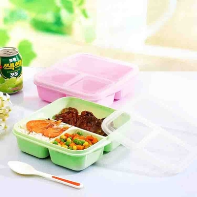 পুনঃব্যবহারযোগ্য PP 3 কম্পার্টমেন্ট Bento লাঞ্চ বক্স 1000ml