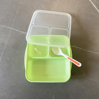পুনঃব্যবহারযোগ্য PP 3 কম্পার্টমেন্ট Bento লাঞ্চ বক্স 1000ml
