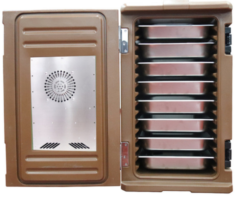 220V 110V উত্তপ্ত খাদ্য প্যান ক্যারিয়ার, 120L উত্তাপযুক্ত খাদ্য উষ্ণ বাহক
